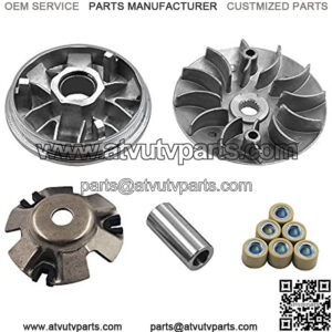 Complete Variator Kits for Gy6 125cc/150cc 152QMI/157QMJ Engine, Drive Wheel Assy Performance 14 Gram Rollers CVT Front Clutch for Scooter Atv and Gokart (GY6 125/150)