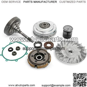 UTV Wet Clutch Kit,Housing + Primary Clutch Sheave + Sheave Fixed + Clutch Shoe + Nut + Bearing + oil Filter + Gasket + Seal for HiSUN UTV 400,MASSIMO,SUPERMACH,Q link,YS400,UTV400 MSU400