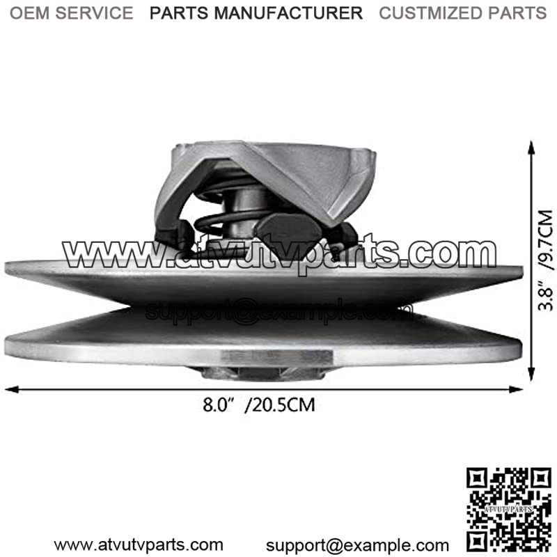 Golf Cart High Torque Driven Clutch for Club Car DS & Precedent 1997 to Up Club Car 4-Cycle Gas Golf Cart Model, Silver - Image 2