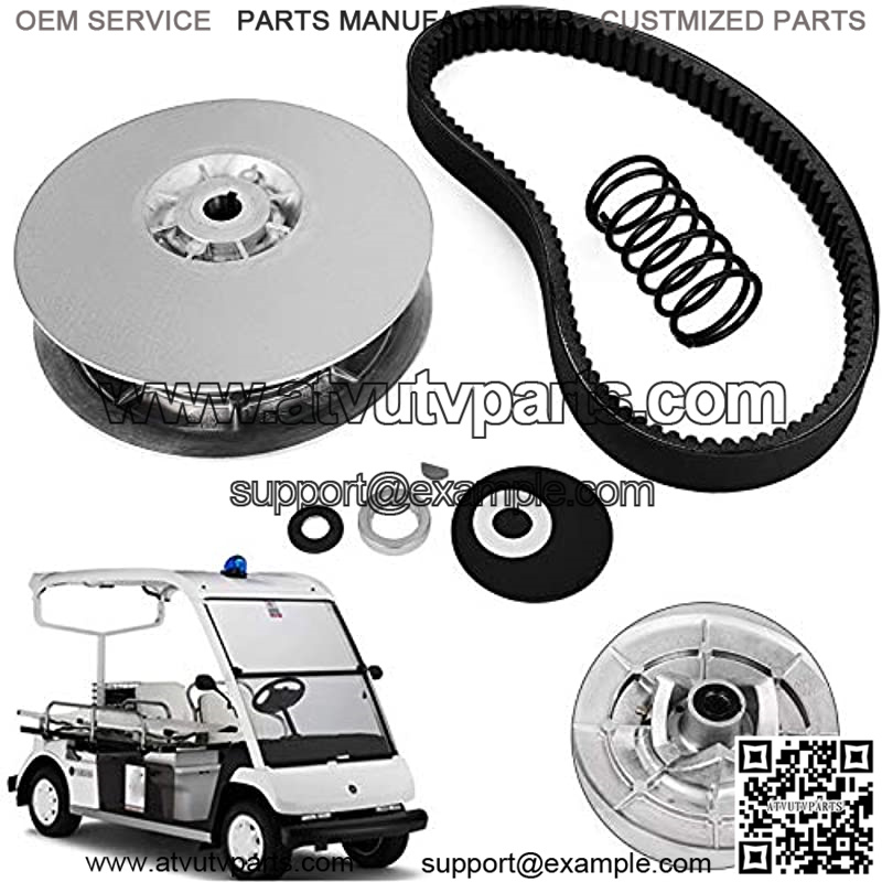 Heavy Duty Rear Driven Clutch Kit Secondary Clutch for Yamaha Gas Golf Cart G2-G22 1985-1992 Driven Power Clutch Kit with Belt JN6-G6201-03 JN6-G6201-04