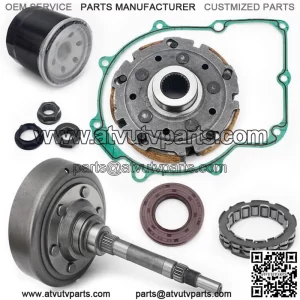 ATV UTV Wet Clutch Assy Clutch Pad Shoe Housing Gasket Bearing Oil Seal Oil Filter Assy for Bennche Bighorn 500 700 700HD 700X-HD