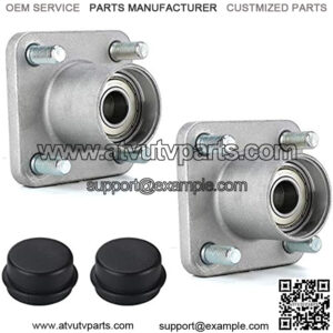 Golf Cart Front Wheel Hub Assembly with Hub Bearing/Oil Seal/Dust Cover for Club Car DS&Precedent 2003-up, OEM# 102357701(Pack of 2)