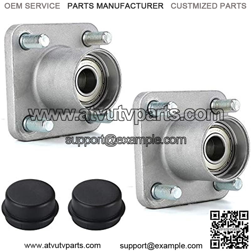 Golf Cart Front Wheel Hub Assembly with Hub Bearing/Oil Seal/Dust Cover for Club Car DS&Precedent 2003-up, OEM# 102357701(Pack of 2)