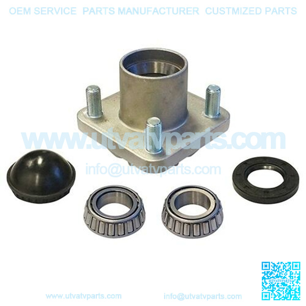 EZGO Golf Cart Front Aluminum Wheel Hub W/ Bearing Races & Lug Bolts 2001.5+