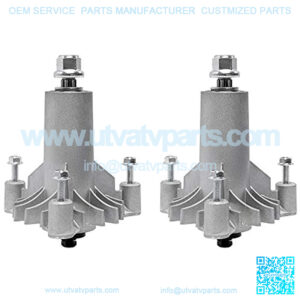 2 Pack Spindle Assembly Replaces AYP 130794 532130794 128285 with 3 Mounting Bolts and Blade Mounting Bolt, Mounting Holes are Threaded