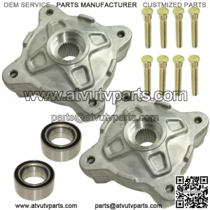 Front Left Right Wheel Hubs W/Studs & Bearings for Polaris RZR S 800 2010-2014