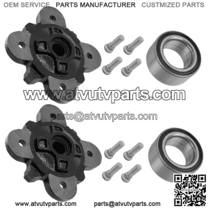 Front Wheel Hubs w/ Studs & Bearings for Polaris RANGER CREW 1000 XP 2017-2018 (For: Polaris)