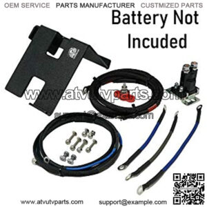 UTV Stereo Can Am X3 2nd Battery Kit (Wire Kit & Battery Mount Only)