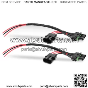 2PCS Tail Light Auxiliary Power Harness Plug Wire For Can-Am Maverick X3 17-23