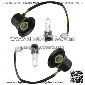 2X Headlight Socket & Bulb For Yamaha RHINO 660 YXR660F 4X4 2006
