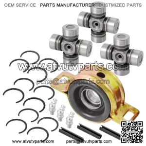 Front Rear Prop Shaft Bearing Carrier & U-joint For Polaris RZR S 4 900 1000 XP