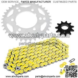 Drive Chain & Sprockets Kit for Polaris Trail Blazer 250 2001 2002 2003 (For: Polaris)