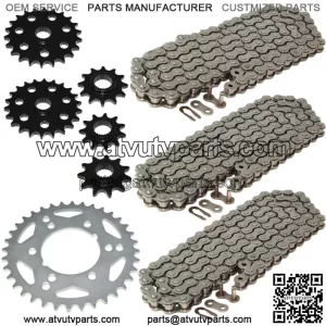 Drive Chain & Sprockets Kit for Polaris Magnum 425 4X4 1995 1996 1997 1998 (For: Polaris)