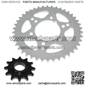 Front & Rear Sprockets Kit for Polaris Trail Blazer 250 1995 1996 1997 98 1999 (For: Polaris)