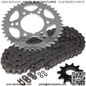 O-Ring Drive Chain & Sprockets Kit for Polaris Scrambler 500 4X4 2000-2011 (For: Polaris)