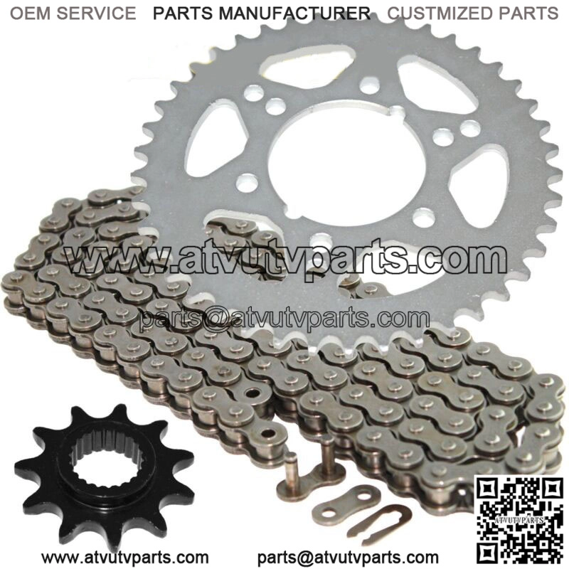 Drive Chain & Sprockets Kit for Polaris Trail Boss 250 2X4 1986 1987 (For: Polaris)