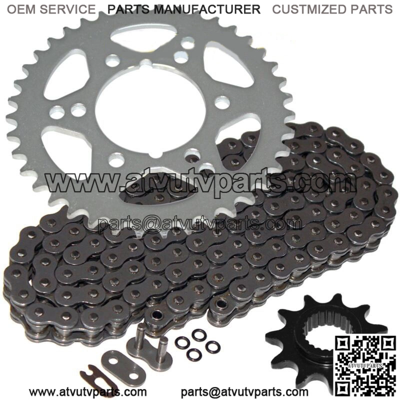 O-Ring Drive Chain & Sprockets Kit for Polaris Scrambler 400 4X4 2000 2001 2002 (For: Polaris)