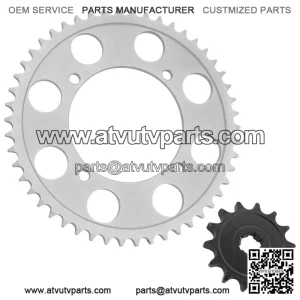 Front Rear Drive Chain Sprocket For Kawasaki KLX140 2008-2023 13144-0049