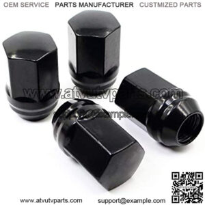 Set of 20 Veritek 14x1.5mm GloBlack 7/8 22mm Hex Duplex Acorn OEM Style 1.46 Inch Lug Nuts for Factory Wheels