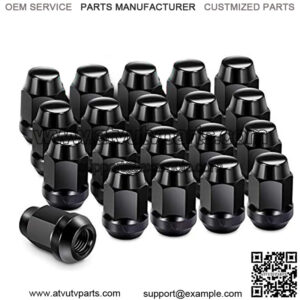 20Pcs Black Lug Nuts 12x1.5 - Closed End Bulge Acorn Lug Nuts - 3/4" Hex - Compatible for 2009-2019 Ford Fusion 2009-2019 Ford Escape 2012-2019 Ford Focus