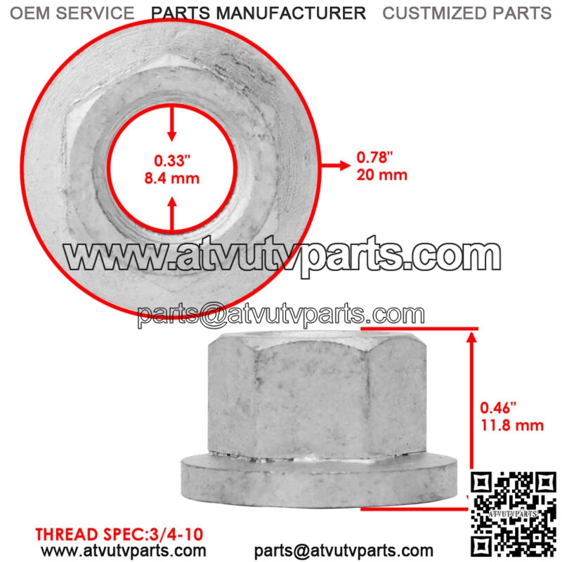 Front & Rear Wheel Nuts For Polaris Sportsman 400 2003-2014 7547237 - Image 2