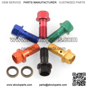 Motorcycle modification accessories Brake pump oil pipe aluminum screw oil cooler connector bolt fastener hollow screw