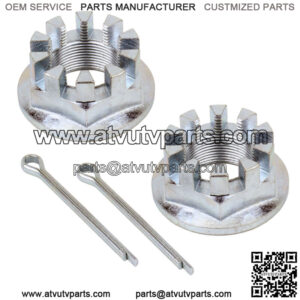 Set of 2 Rear Axle Nuts W/Pin For Honda TRX350 Rancher 350 2X4 4X4 2000-2006