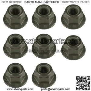 8x Engine Mount Flanged Nyloc Nut for PolarisRanger XP 1000 2021-2022 (For: Polaris)