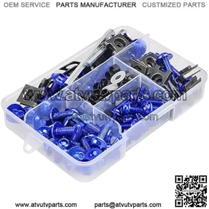 177 Pcs Motorcycle Fairing Bolt Kit, Colorful Fasteners Bolts Nut Clips Set, M5 M6 Aluminum Motorcycle Windscreen Screws, Fixing Sportbike Bolts Fairing for Most Motorcycle