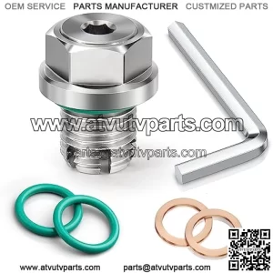 M14.1-1.25 x 15mm Oversize Piggyback Oil Drain Plug, Stainless Steel Self Tapping Oil Pan Thread Repair Kit