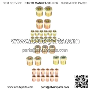 For 3/16 & 1/4" Brake Line Tubing Inverted Flare Tube Nut Fittings 35pcs