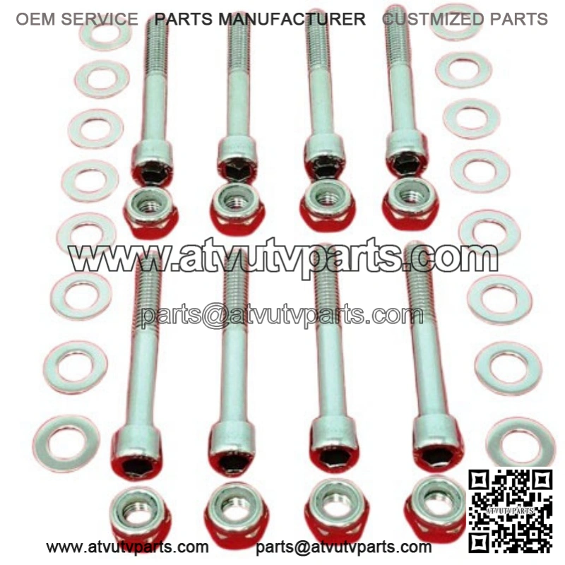 HONDA TRX450R 450ER 400EX 400X 300X 300EX POLISHED STAINLESS A-ARM BOLT KIT SET