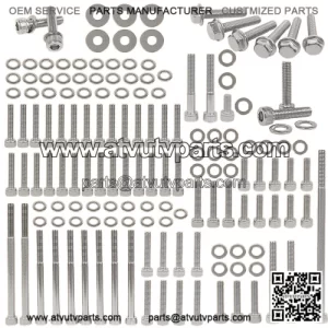 YAMAHA 2006 & UP YFM700R YFM 700 RAPTOR POLISHED STAINLESS ENGINE BOLT KIT SET