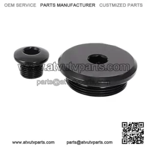 Motorcycle Engine Timing Replacement Plug Bolts For SUZUKI QUADSPORT Z400 LTZ400 Z250 LTR 450 CNC Aluminum Engine Timing Cover Cap Plug,2PCS (Black)