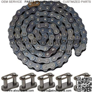 428 Drive Chain 102 Link with 5pcs Connecting Master Link for 50cc 70cc 90cc 110cc 125cc Honda XR50 CRF50 Yamaha TTR 225 Kawasaki Suzuki NST Motorcycle Dirt Pit Bike ATV Quad Go Kart 4 Wheeler