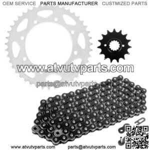 Drive Chain & Sprockets Kit fits Kawasaki KLR650 KL650 1987 1988 1989 1990