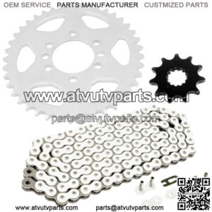 Drive Chain & Sprockets Kit For Suzuki LT230E Quadrunner 230 1986 1987 1988-1993