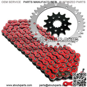 Red Drive Chain And Sprockets Kit for Yamaha Raptor 660R YFM660R 2001-2005