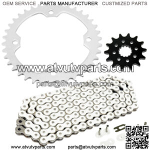 Drive Chain & Sprockets Kit for Yamaha YFZ450 YFZ450V 2004 2005 2006 2007-2013