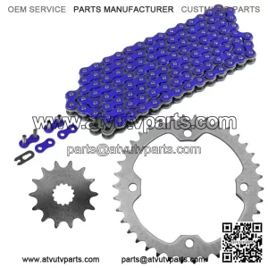 Blue Drive Chain And Sprockets Kit for Yamaha YFZ450 YFZ450V 2004-2013