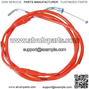 High Performance Motorcycle Throttle Cable Adjustable GY6 Scooter Throttle Cable Flat Slide Carburetor Throttle Cable Black 177CM Fit Yamaha Kymco SYM GY6 Scooter 125 150 Moped