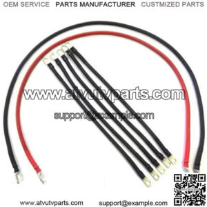 WIRE AND SUPPLY 4 Awg HD Golf Cart Battery Cable 7 pc Set Club Car DS IQ Set U.S.A Made