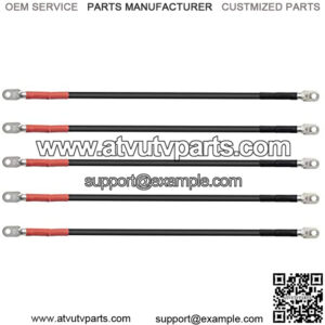 Golf Cart Battery Cable Set for Club Car DS 1995-Up 48 Volt 4 Gauge (Set of 5)