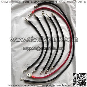 Club Car DS 4 Gauge Battery Cable Set with Main Positive and Negative Cables