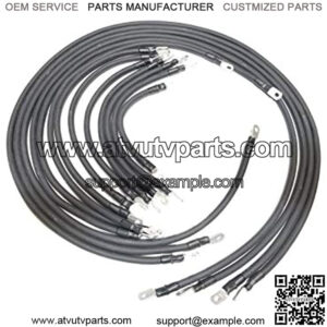 WIRE AND SUPPLY 2 Awg HD Golf Cart Battery Cable 13 pc Black 1998 48V Club CAR DS Set U.S.A