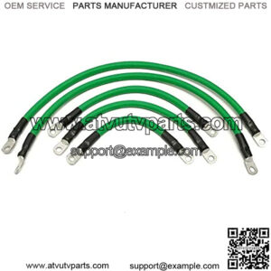 Club Car Precedent Golf Cart Battery Cable Set - 4 Gauge 8 VOLT 2004 & UP GREEN