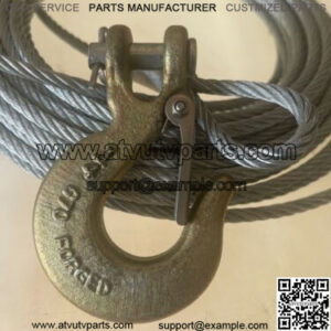 3/8 in atv winch cable w/ hook