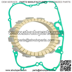 Clutch Friction Plates And Gasket for Kawasaki Mojave 250 KSF250A KFX250 89-04 (Fits: Kawasaki)