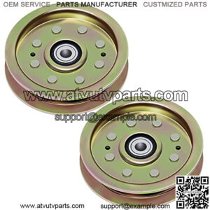 756-04129 Flat Idler Pulley Compatible with Cub Cadet/MTD/Troy-Bilt Replace 956-04129, 956-04129C, 756-04129B, 756-04129C, 753-08171, 280-646 Fits MTD 38", 42", 46" and 54" Decks