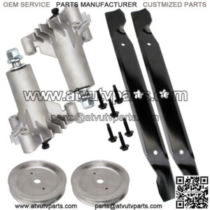 2 Spindle Assembly Pulley Blade For Poulan 342054 342064 342074 A 342084 3421H74